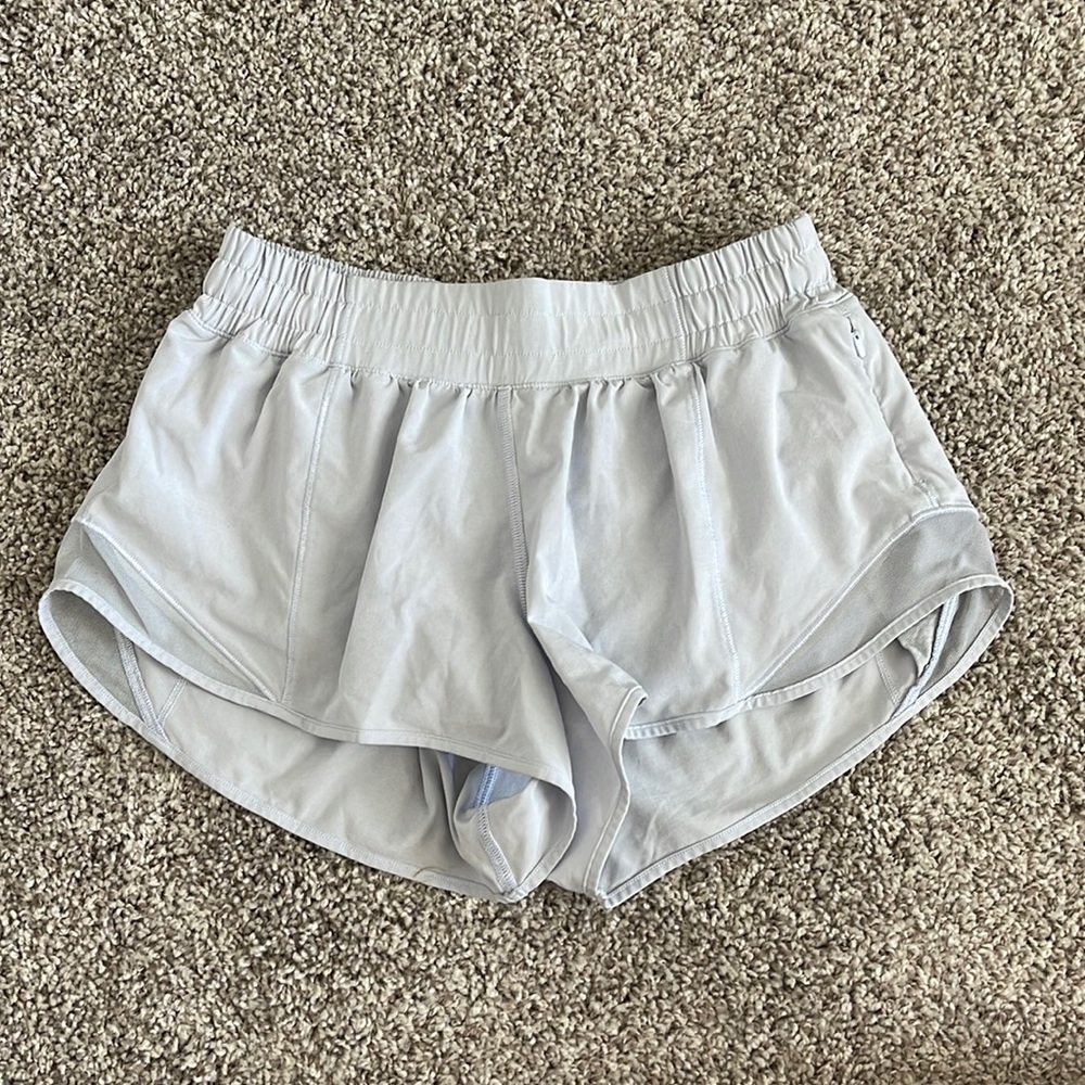 Lululemon light blue hotty hot shorts